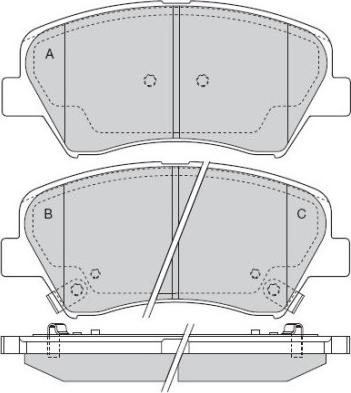 E.T.F. 12-1529 - Тормозные колодки, дисковые, комплект www.autospares.lv