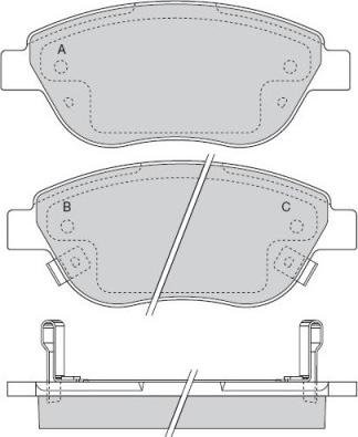 E.T.F. 12-1523 - Bremžu uzliku kompl., Disku bremzes www.autospares.lv