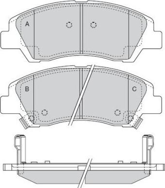 Starline BD S972 - Bremžu uzliku kompl., Disku bremzes www.autospares.lv