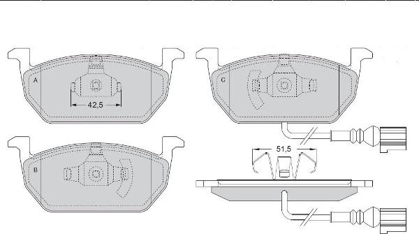 E.T.F. 12-1577 - Тормозные колодки, дисковые, комплект www.autospares.lv