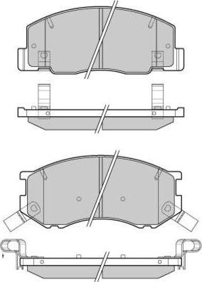 E.T.F. 12-1144 - Тормозные колодки, дисковые, комплект www.autospares.lv