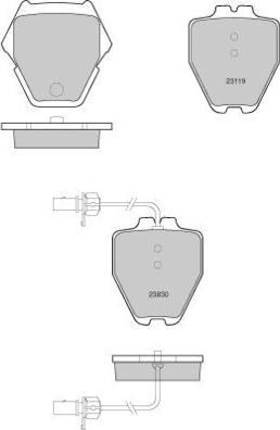 E.T.F. 12-1151 - Тормозные колодки, дисковые, комплект www.autospares.lv