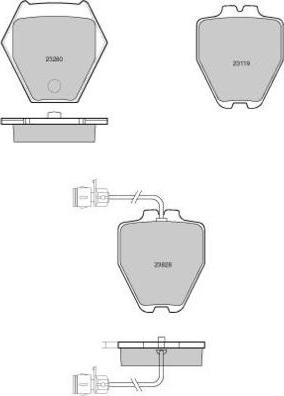 E.T.F. 12-1122 - Brake Pad Set, disc brake www.autospares.lv