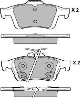 E.T.F. 12-1796 - Тормозные колодки, дисковые, комплект www.autospares.lv