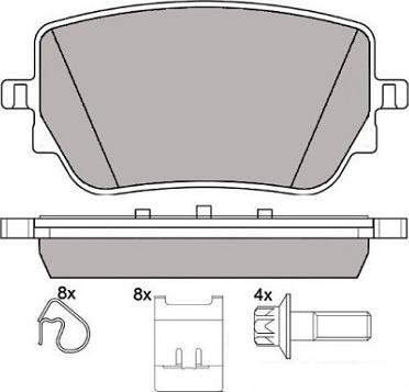 Valeo 670749 - Bremžu uzliku kompl., Disku bremzes www.autospares.lv