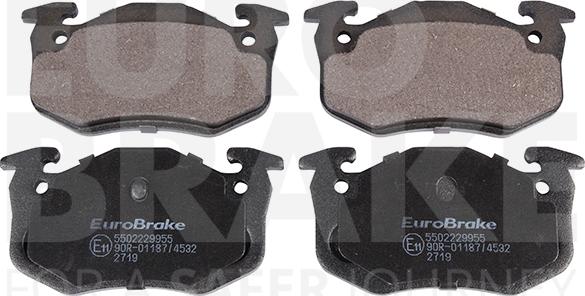 Eurobrake 5502229955 - Brake Pad Set, disc brake www.autospares.lv