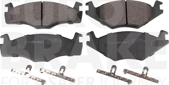 Eurobrake 5502229969 - Тормозные колодки, дисковые, комплект www.autospares.lv