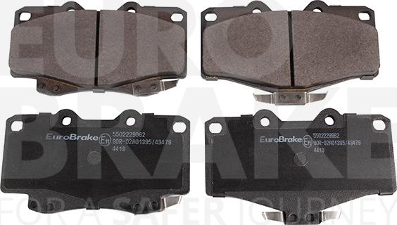 Eurobrake 5502229962 - Brake Pad Set, disc brake www.autospares.lv