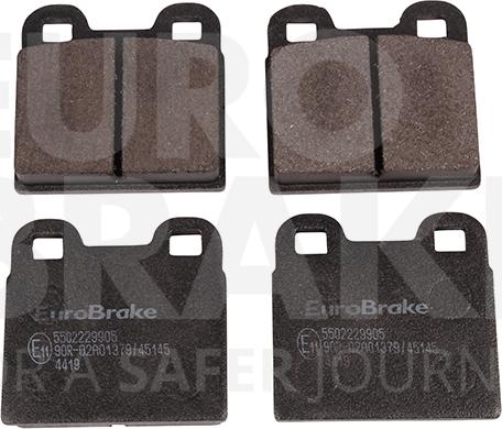 Eurobrake 5502229905 - Brake Pad Set, disc brake www.autospares.lv