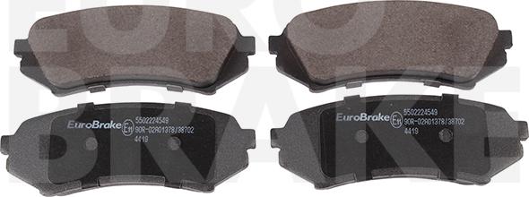 Eurobrake 5502224549 - Brake Pad Set, disc brake www.autospares.lv