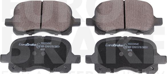 Eurobrake 5502224542 - Bremžu uzliku kompl., Disku bremzes autospares.lv