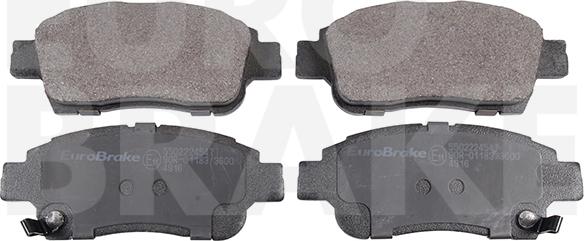 Eurobrake 5502224547 - Тормозные колодки, дисковые, комплект www.autospares.lv