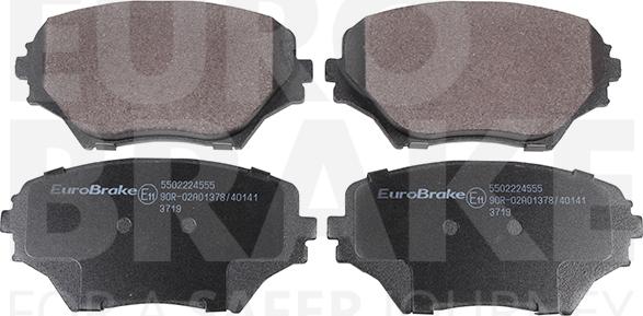 Eurobrake 5502224555 - Brake Pad Set, disc brake www.autospares.lv