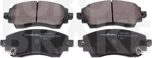 Eurobrake 5502224565 - Bremžu uzliku kompl., Disku bremzes autospares.lv