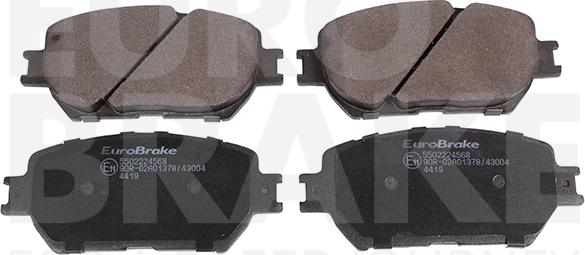 Eurobrake 5502224568 - Brake Pad Set, disc brake www.autospares.lv