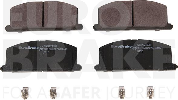 Eurobrake 5502224508 - Тормозные колодки, дисковые, комплект www.autospares.lv