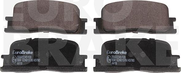 Eurobrake 55022245109 - Brake Pad Set, disc brake www.autospares.lv