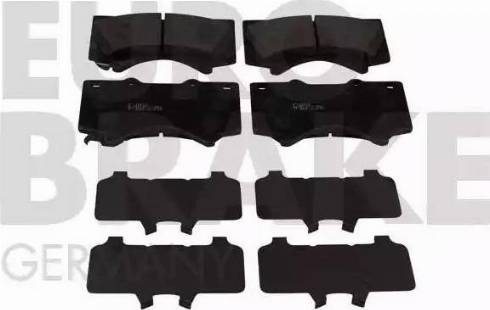 Eurobrake 55022245103 - Brake Pad Set, disc brake www.autospares.lv