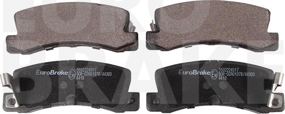 Eurobrake 5502224517 - Brake Pad Set, disc brake www.autospares.lv