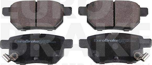 Eurobrake 5502224582 - Тормозные колодки, дисковые, комплект www.autospares.lv