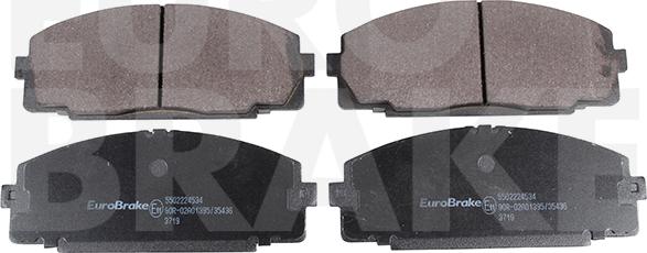 Eurobrake 5502224534 - Brake Pad Set, disc brake www.autospares.lv