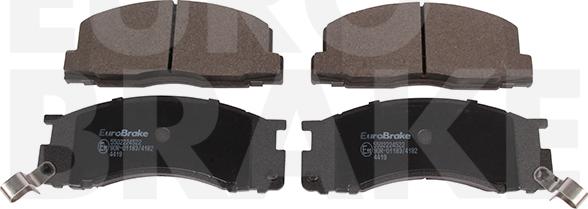 Eurobrake 5502224522 - Тормозные колодки, дисковые, комплект www.autospares.lv