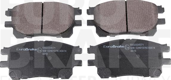 Eurobrake 5502224571 - Bremžu uzliku kompl., Disku bremzes autospares.lv