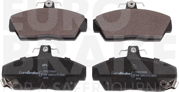 Eurobrake 5502224008 - Тормозные колодки, дисковые, комплект www.autospares.lv