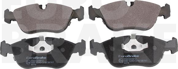 Eurobrake 5502224812 - Brake Pad Set, disc brake www.autospares.lv