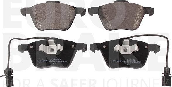 Eurobrake 5502224754 - Тормозные колодки, дисковые, комплект www.autospares.lv