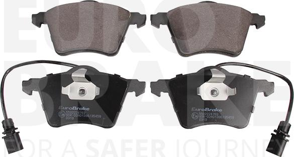 Eurobrake 5502224763 - Brake Pad Set, disc brake www.autospares.lv