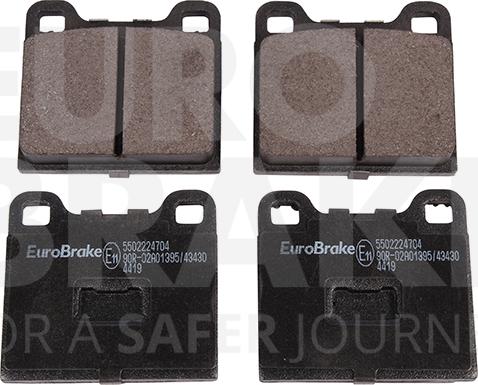 Eurobrake 5502224704 - Brake Pad Set, disc brake www.autospares.lv