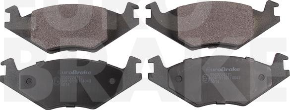 Eurobrake 5502224715 - Brake Pad Set, disc brake www.autospares.lv