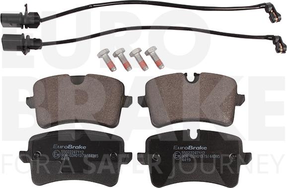 Eurobrake 55022247112 - Brake Pad Set, disc brake www.autospares.lv