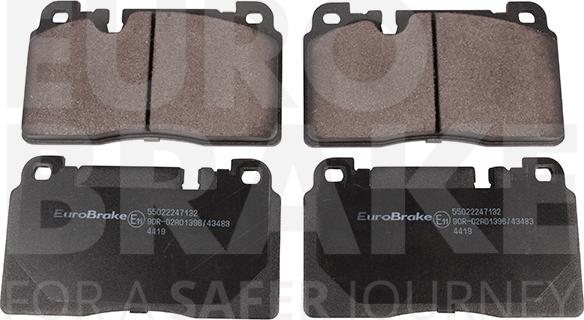 Eurobrake 55022247132 - Bremžu uzliku kompl., Disku bremzes www.autospares.lv