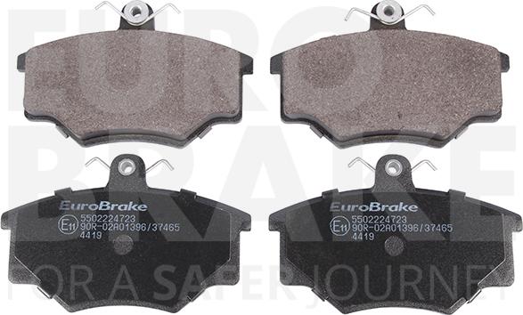 Eurobrake 5502224723 - Тормозные колодки, дисковые, комплект www.autospares.lv