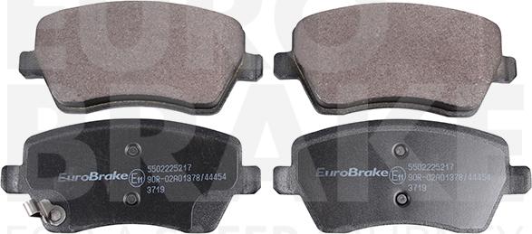 Eurobrake 5502225217 - Тормозные колодки, дисковые, комплект www.autospares.lv