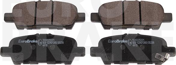 Eurobrake 5502225221 - Bremžu uzliku kompl., Disku bremzes www.autospares.lv