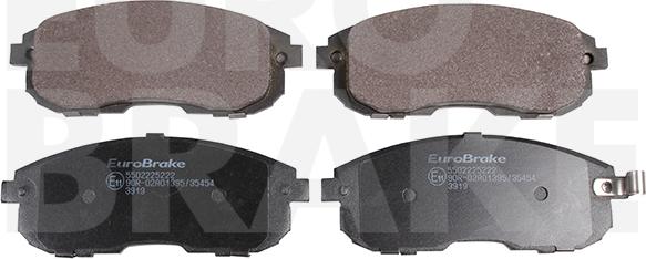 Eurobrake 5502225222 - Тормозные колодки, дисковые, комплект www.autospares.lv