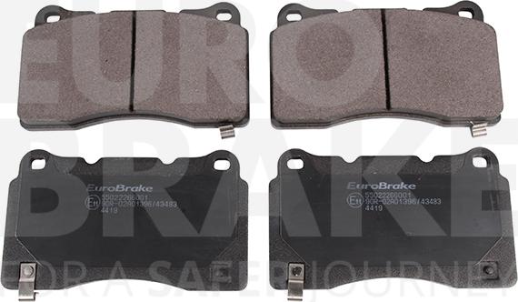 Eurobrake 55022266001 - Bremžu uzliku kompl., Disku bremzes www.autospares.lv