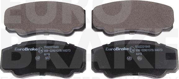 Eurobrake 5502221949 - Тормозные колодки, дисковые, комплект www.autospares.lv