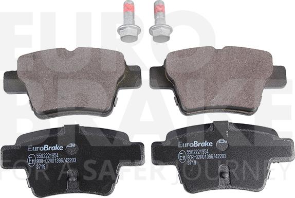 Eurobrake 5502221954 - Тормозные колодки, дисковые, комплект www.autospares.lv