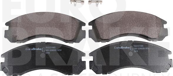 Eurobrake 5502221965 - Тормозные колодки, дисковые, комплект www.autospares.lv