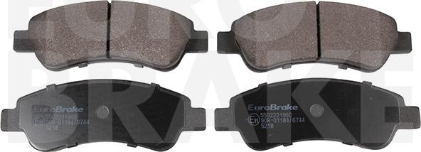 Eurobrake 5502221960 - Тормозные колодки, дисковые, комплект www.autospares.lv