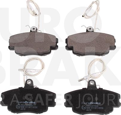 Eurobrake 5502221926 - Тормозные колодки, дисковые, комплект www.autospares.lv