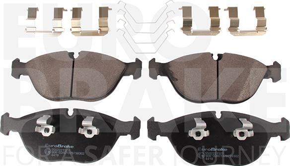 Eurobrake 5502221521 - Brake Pad Set, disc brake www.autospares.lv