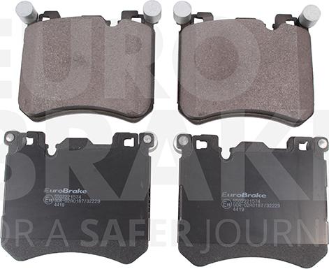 Eurobrake 5502221574 - Тормозные колодки, дисковые, комплект www.autospares.lv