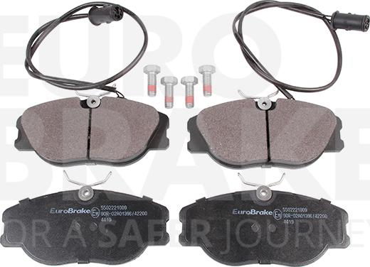 Eurobrake 5502221009 - Brake Pad Set, disc brake www.autospares.lv