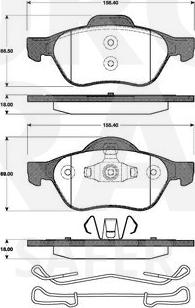 Eurobrake 5502223956 - Bremžu uzliku kompl., Disku bremzes autospares.lv