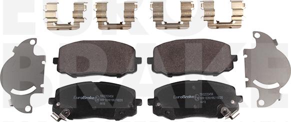 Eurobrake 5502223458 - Тормозные колодки, дисковые, комплект www.autospares.lv